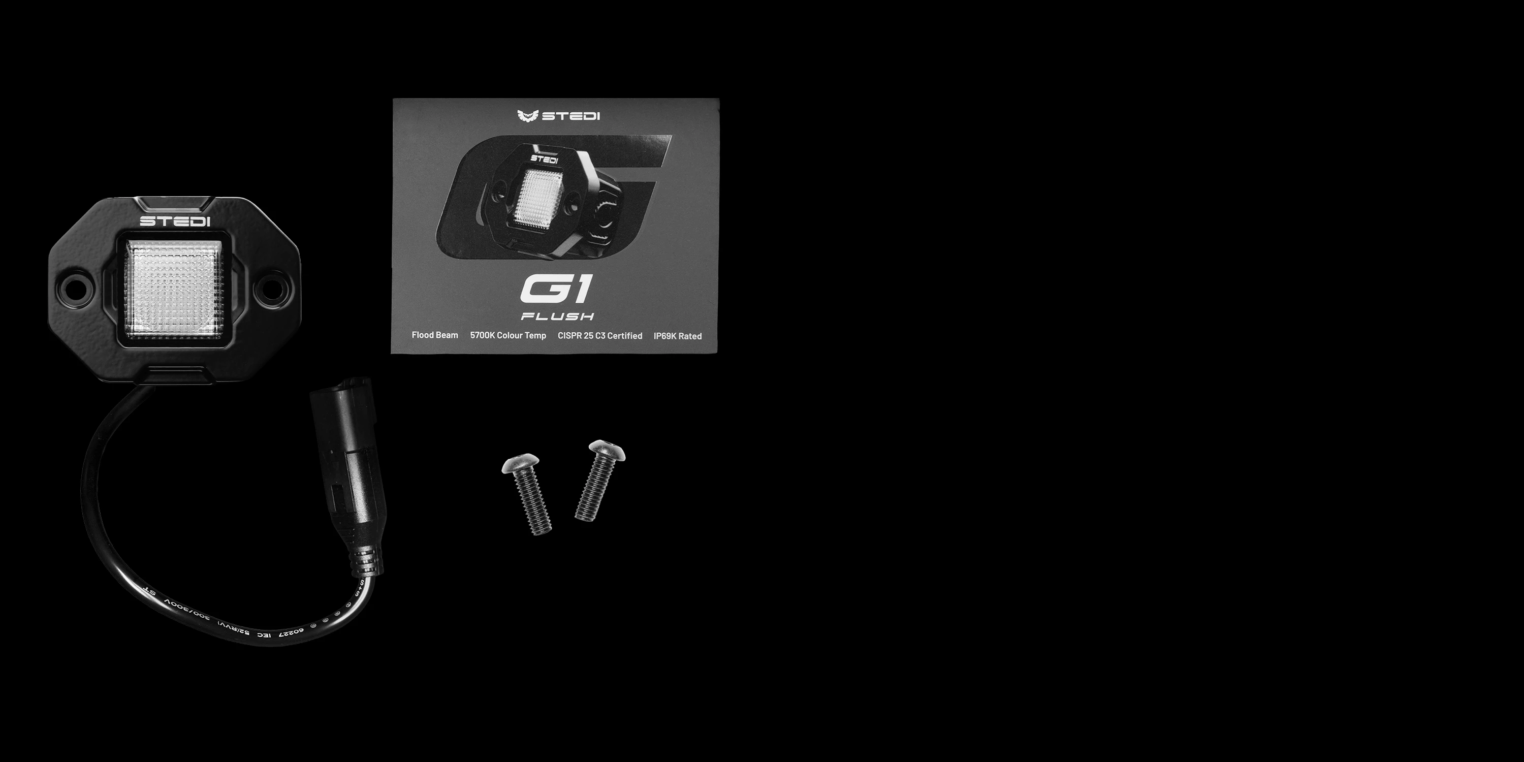 STEDI G1 Black Flush arbetsbelysning